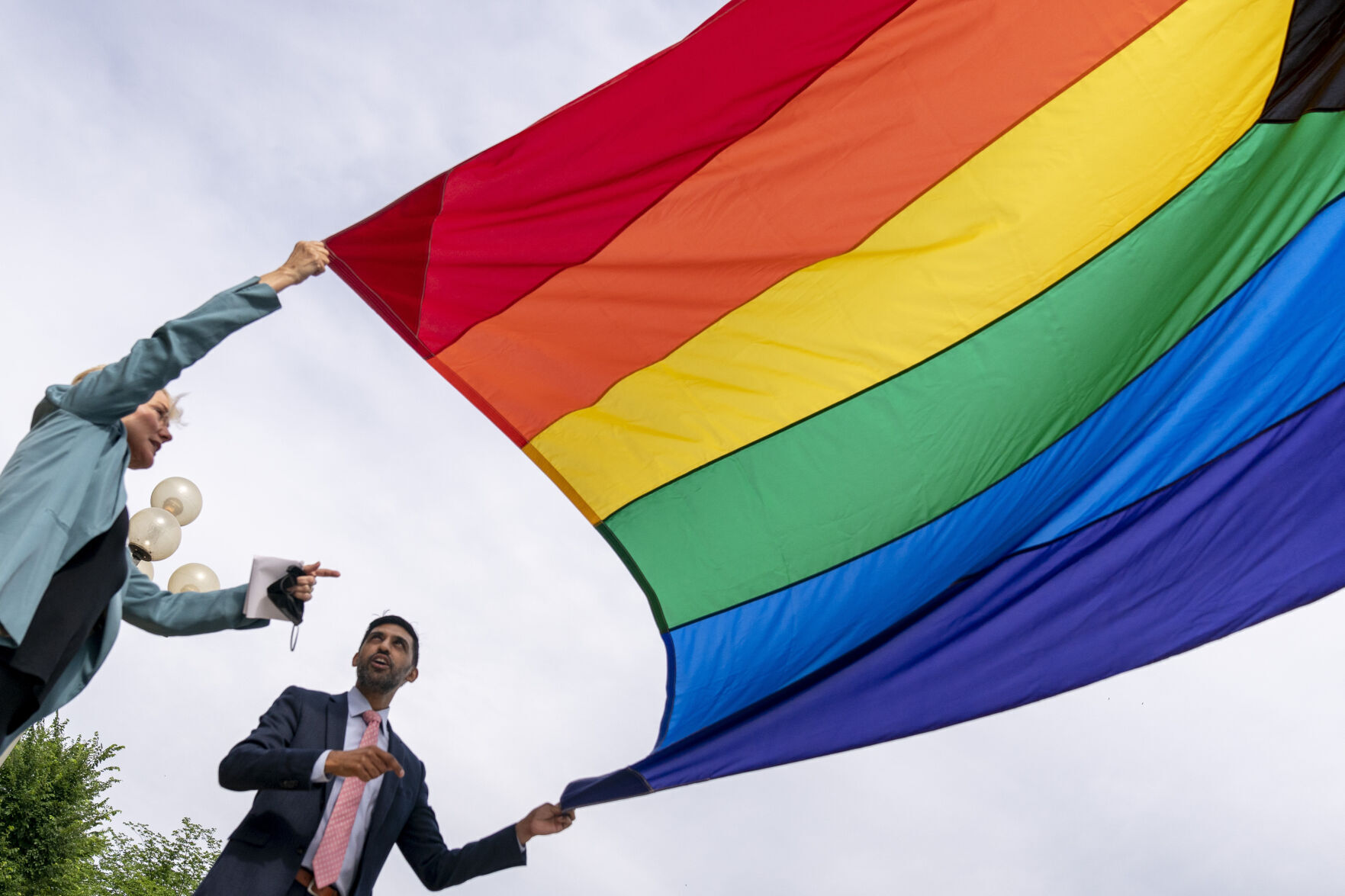 APTOPIX Pride Flag Granholm
